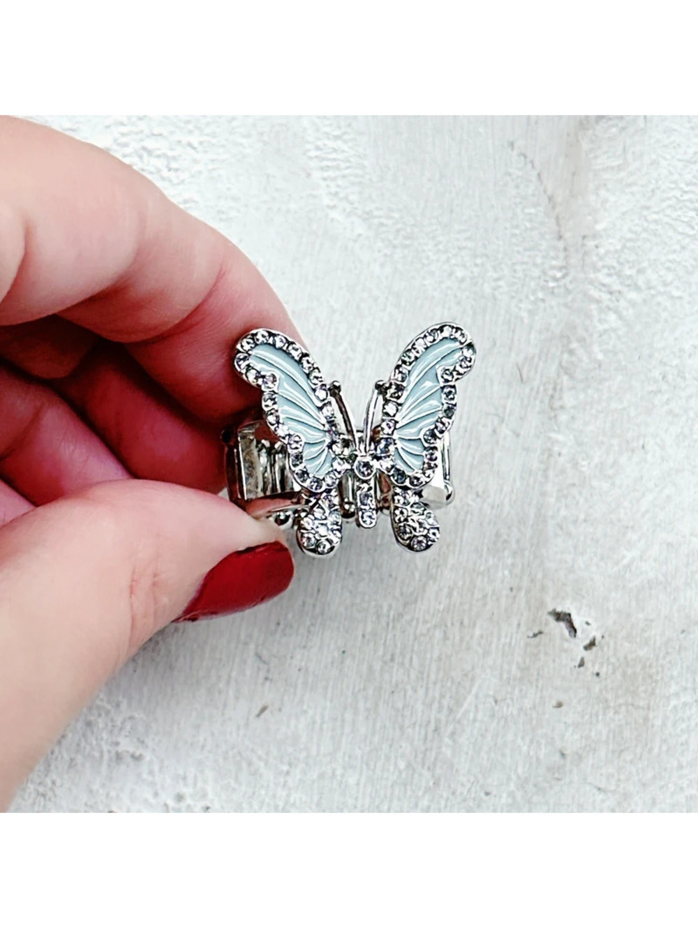 1386mc. Mint Butterfly Stretch Ring 6
